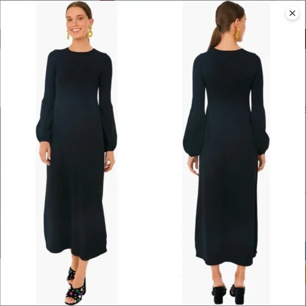 Tuckernuck Pomander Place Black Knit Lennox Dress, Size Large